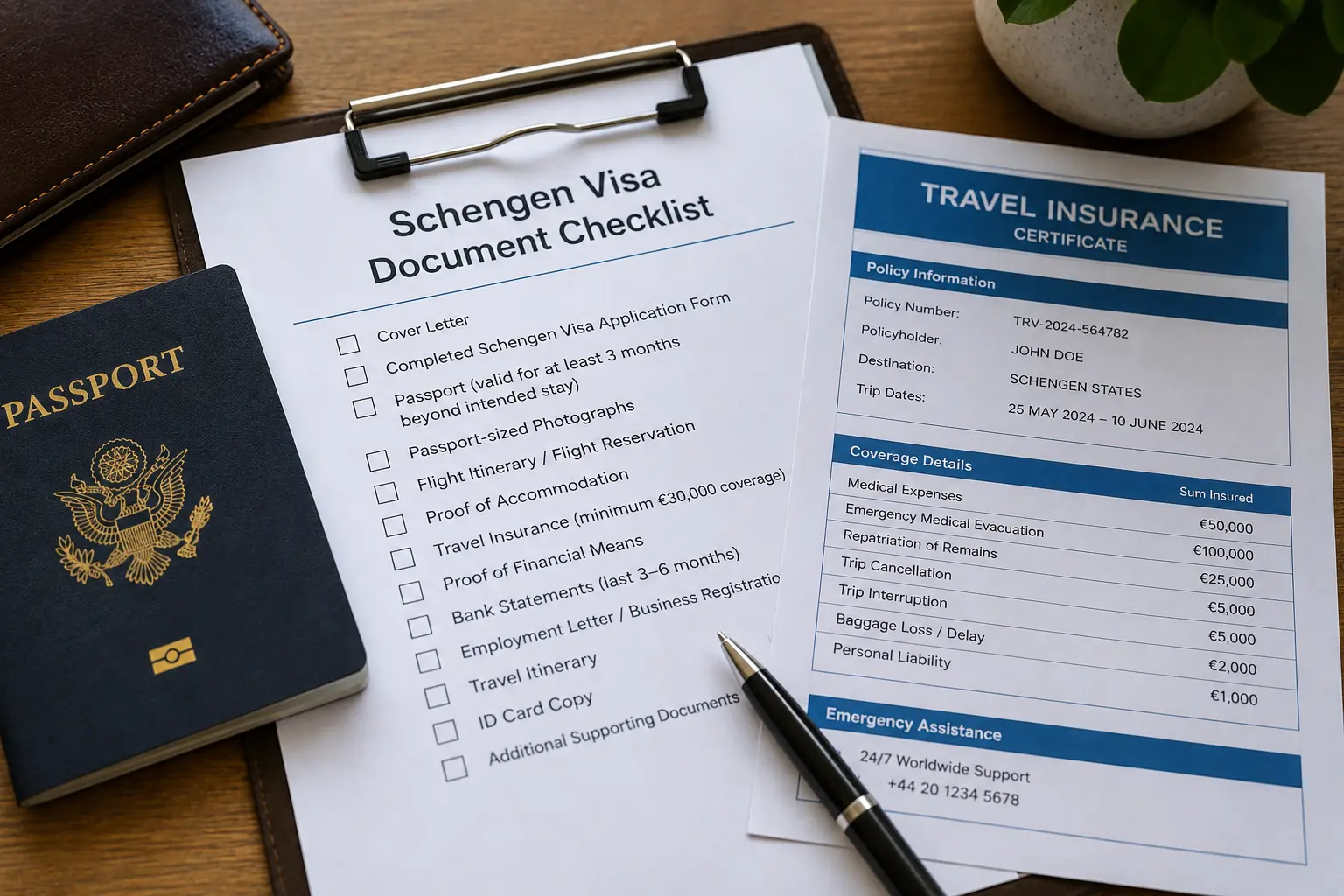 Passport document checklist being reviewed