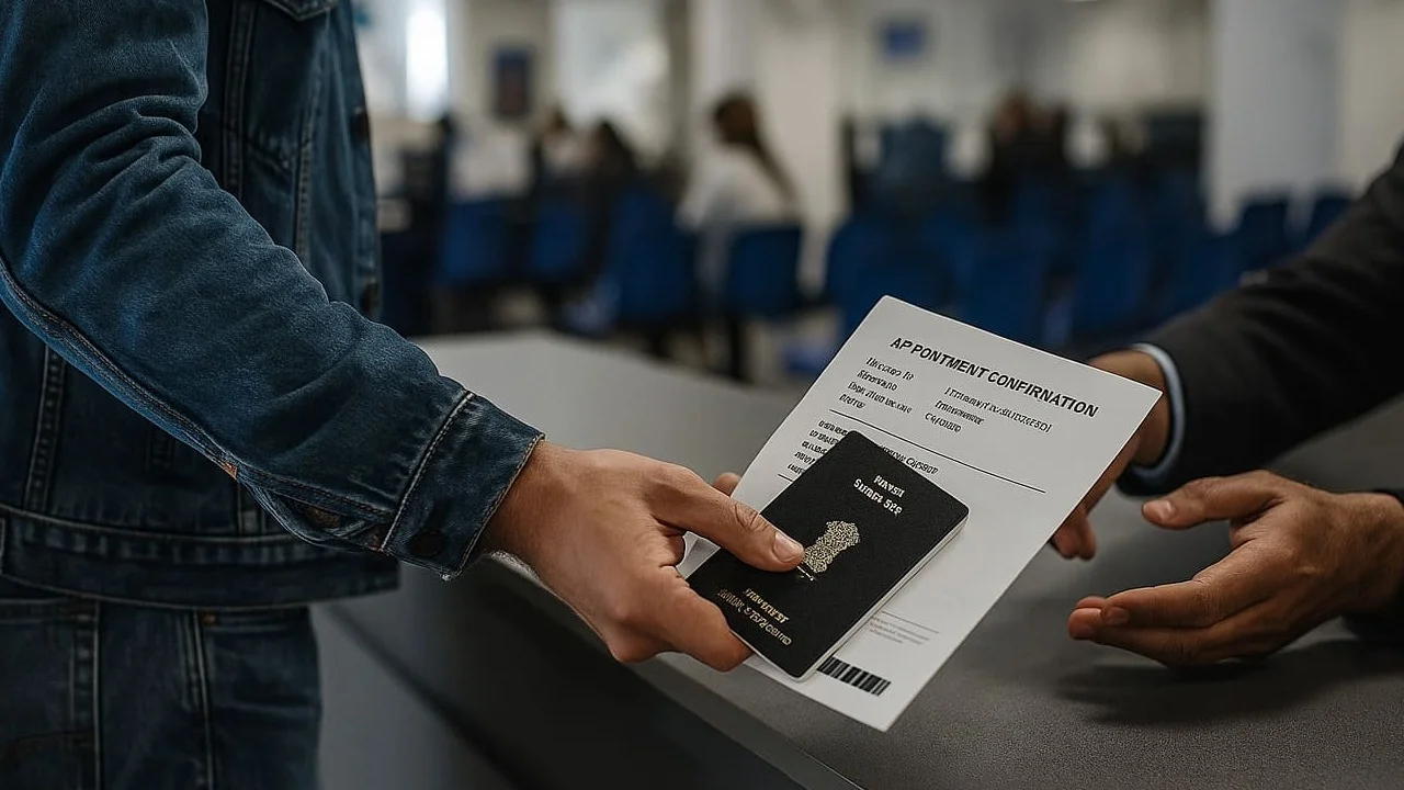 Booking a passport appointment slot